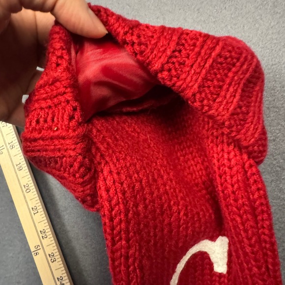 Wondershop Red Knitted Stocking Letter C Embroidered Christmas Target Brand 17in - Picture 10 of 11